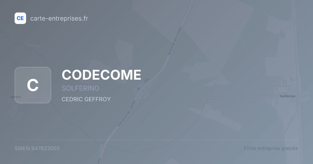 CODECOME — 847623055 — fiche entreprise