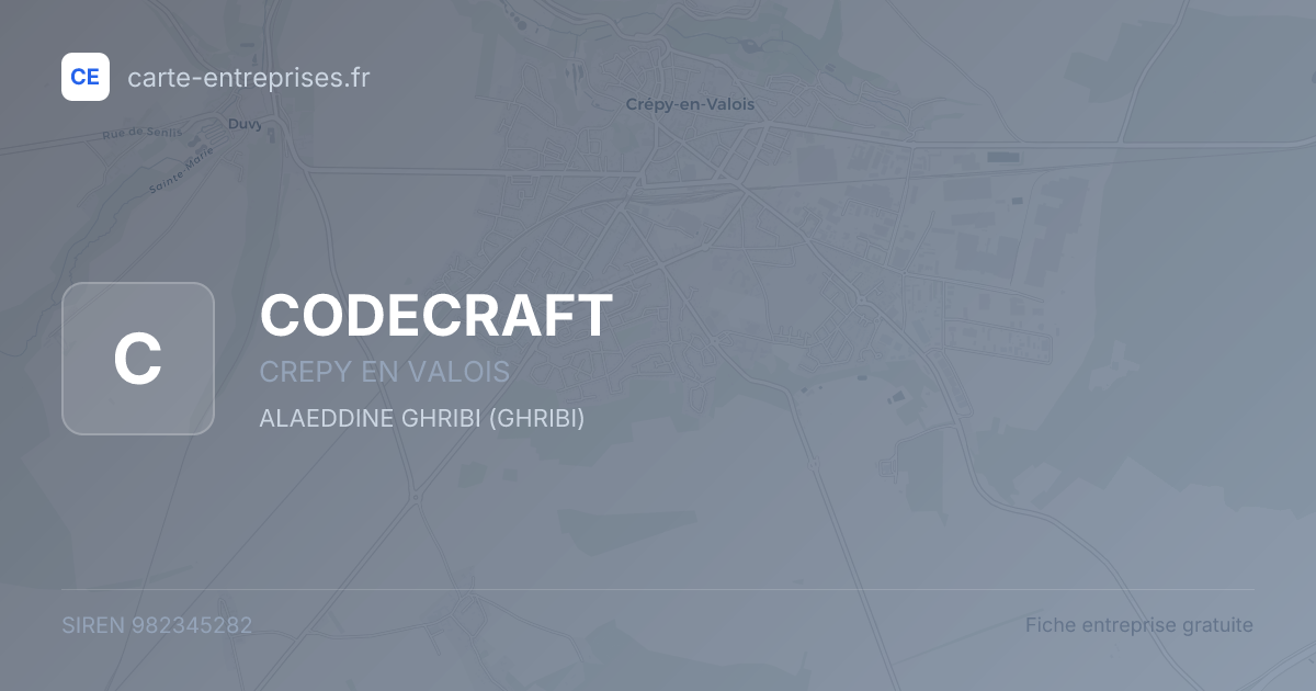 CODECRAFT — 982345282 — fiche entreprise