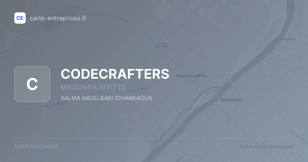 CODECRAFTERS — 952744332 — fiche entreprise
