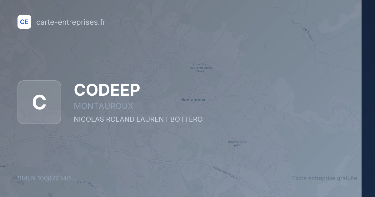 CODEEP — 100872340 — fiche entreprise