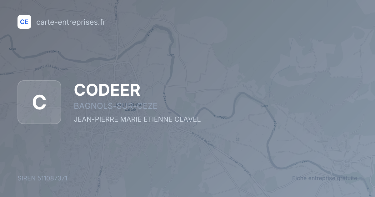 CODEER — 511087371 — fiche entreprise