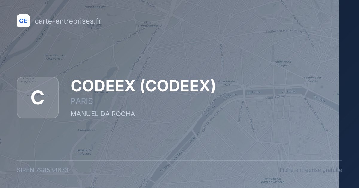 CODEEX — 798534673 — fiche entreprise