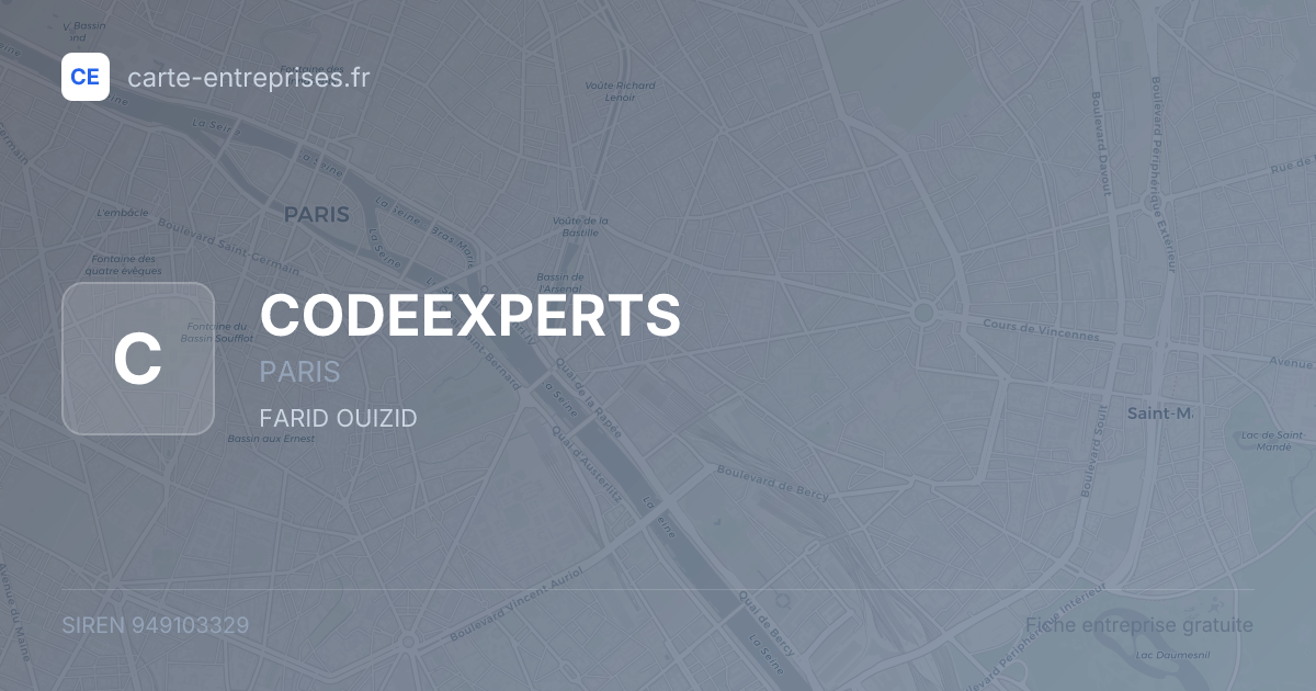 CODEEXPERTS — 949103329 — fiche entreprise