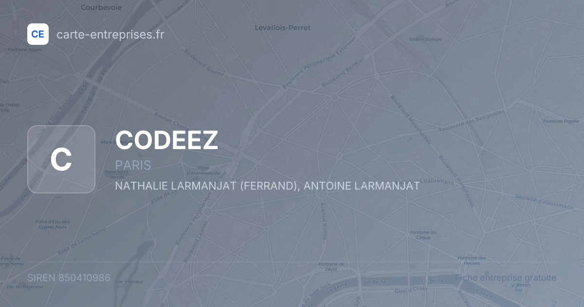 CODEEZ — 850410986 — fiche entreprise