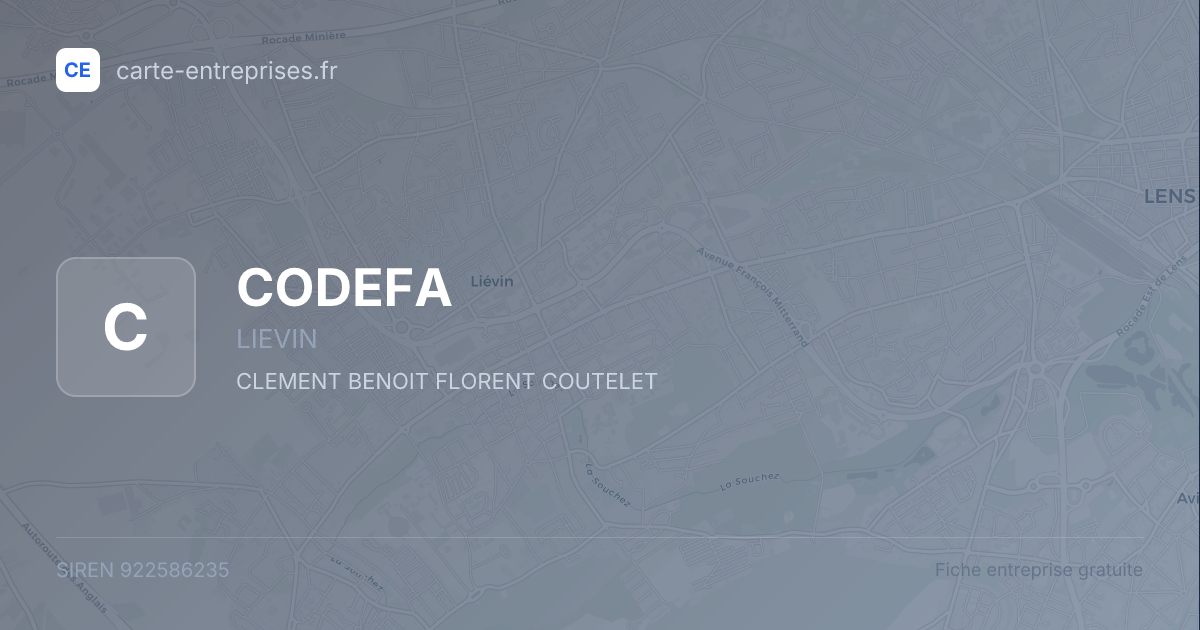 CODEFA — 922586235 — fiche entreprise