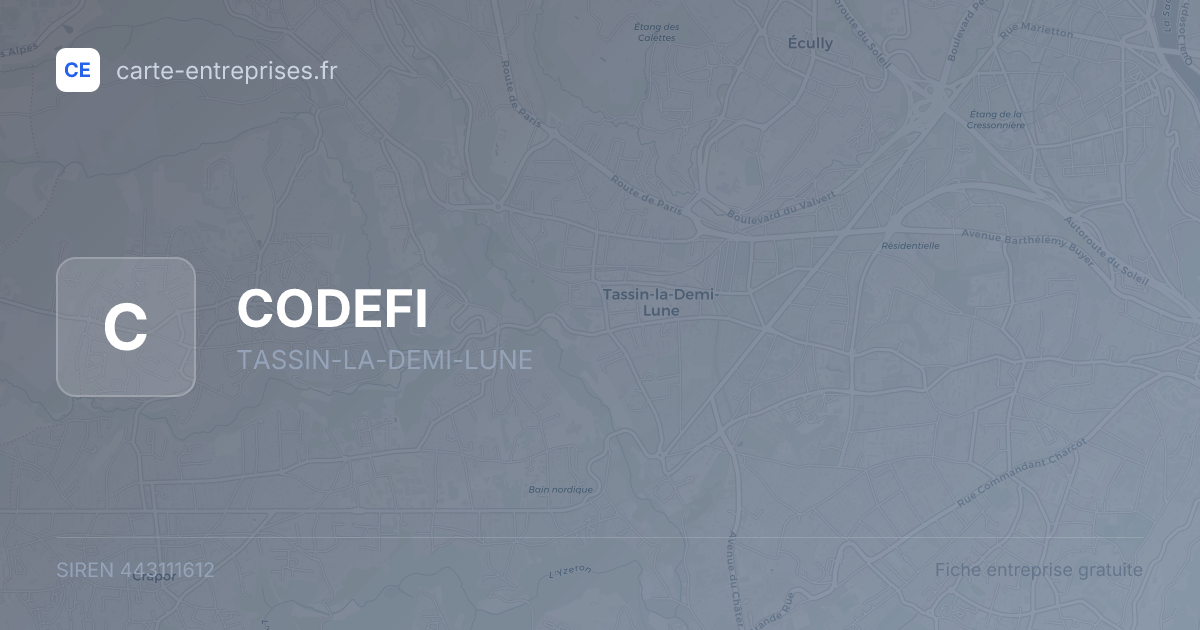 CODEFI — 443111612 — fiche entreprise