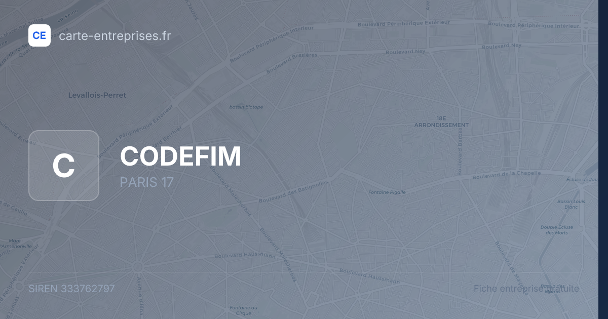 CODEFIM — 333762797 — fiche entreprise
