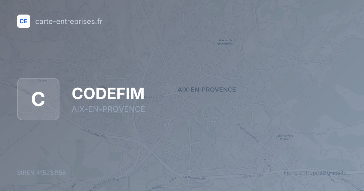 CODEFIM — 415231158 — fiche entreprise