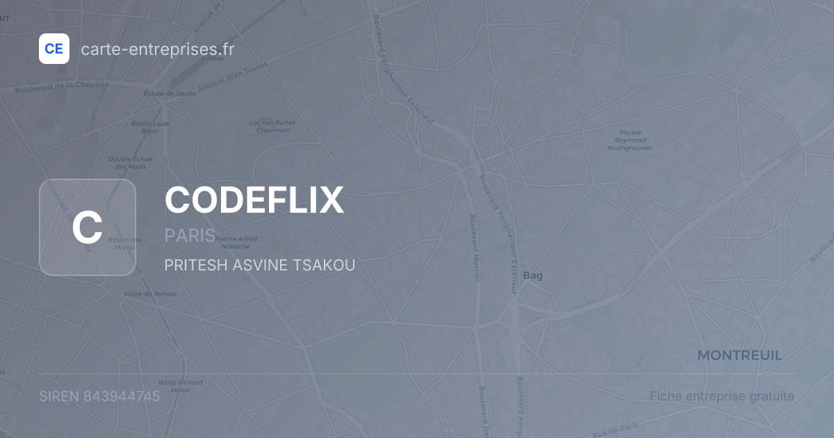 CODEFLIX — 843944745 — fiche entreprise
