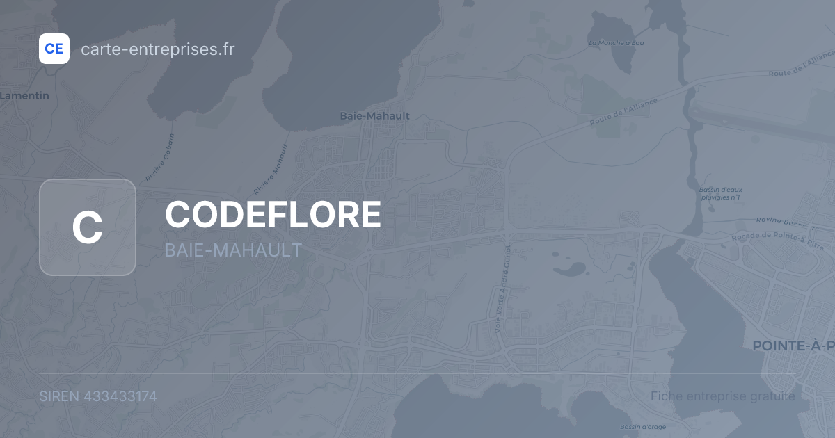 CODEFLORE — 433433174 — fiche entreprise