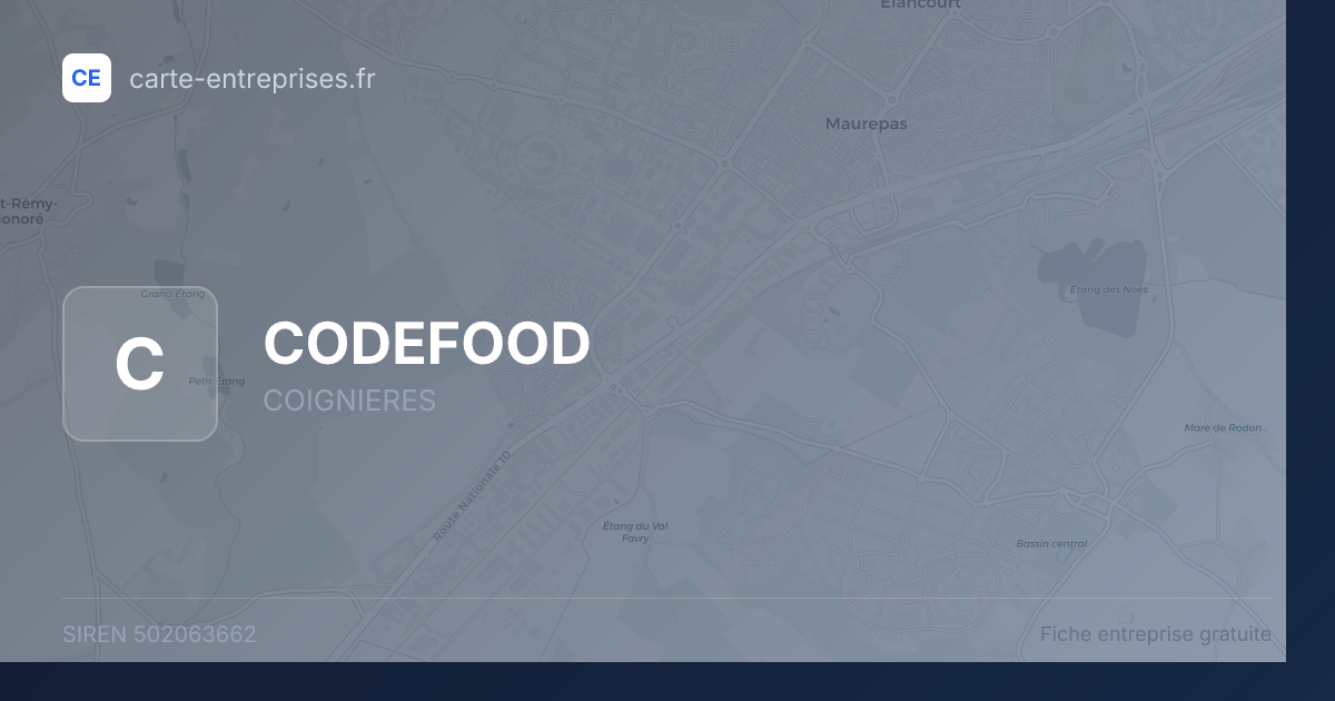 CODEFOOD — 502063662 — fiche entreprise