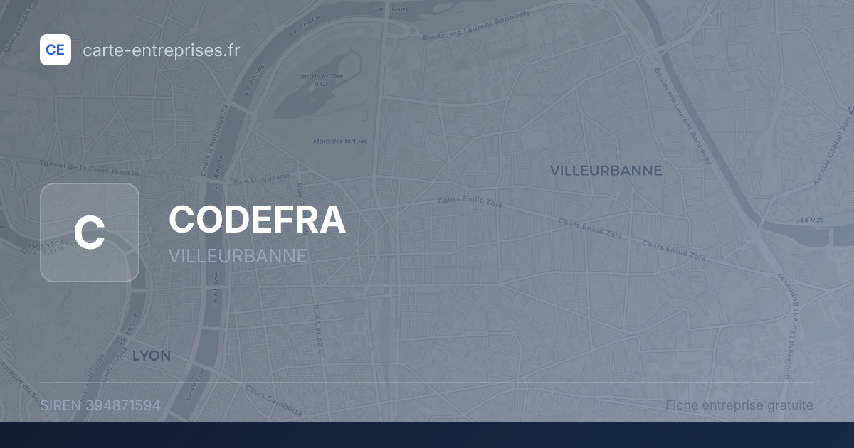 CODEFRA — 394871594 — fiche entreprise