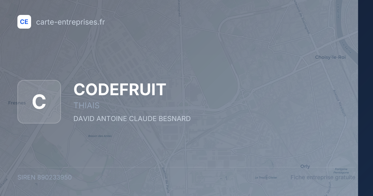 CODEFRUIT — 890233950 — fiche entreprise