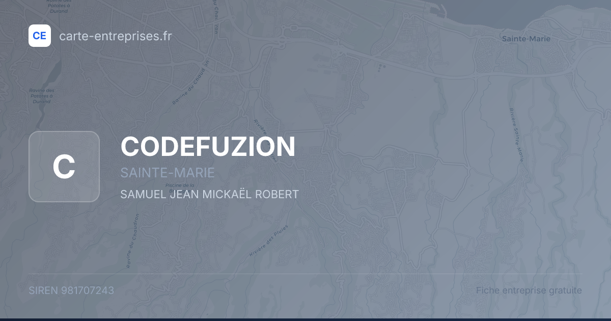 CODEFUZION — 981707243 — fiche entreprise