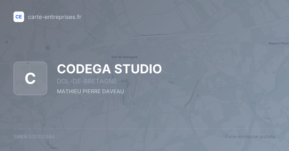 CODEGA STUDIO — 533331344 — fiche entreprise