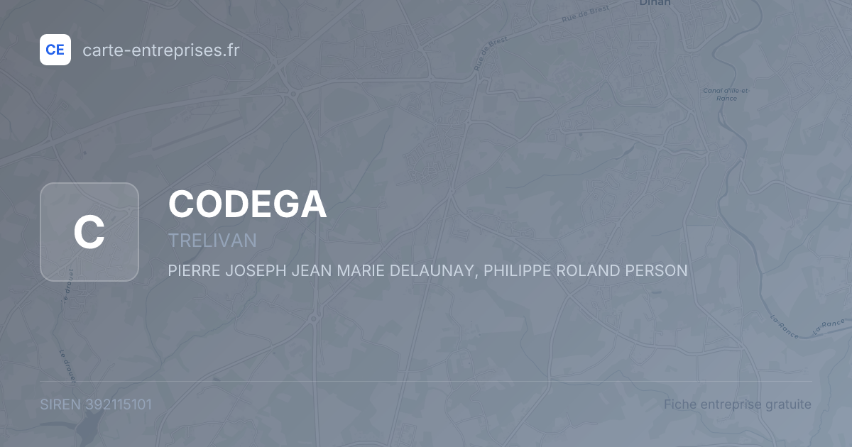 CODEGA — 392115101 — fiche entreprise