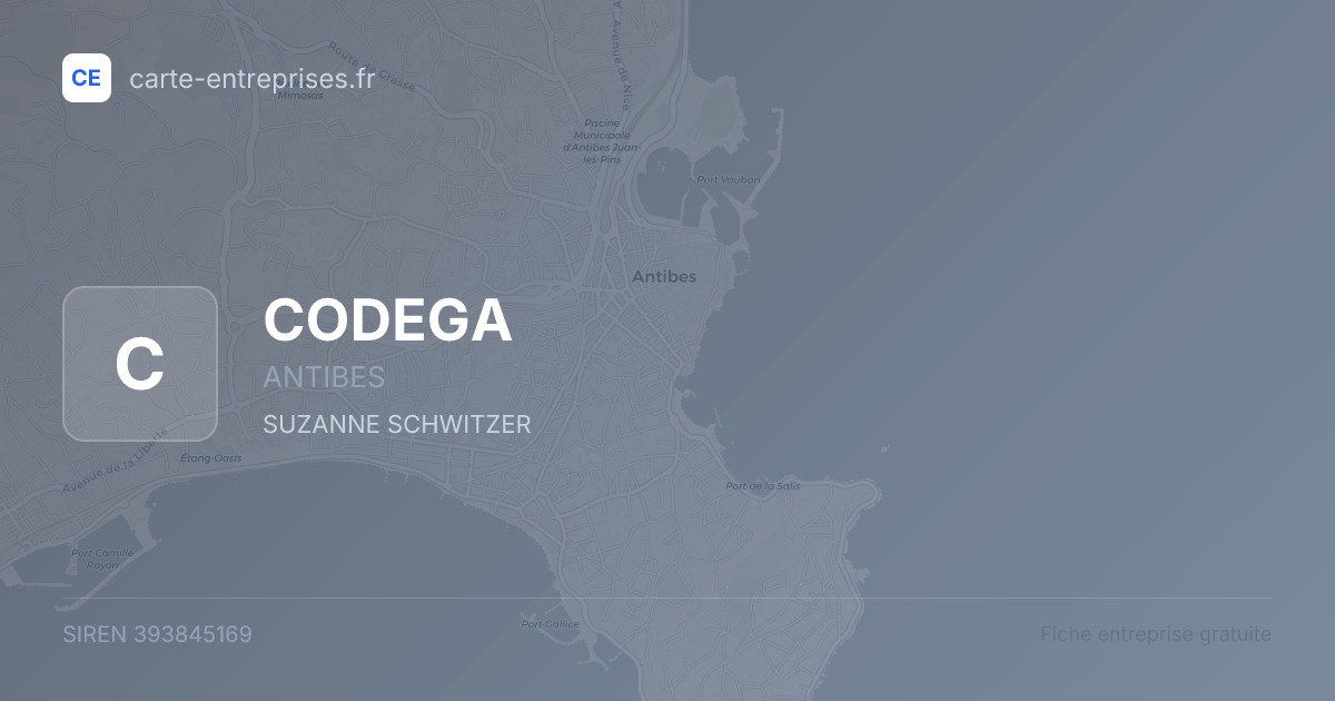 CODEGA — 393845169 — fiche entreprise