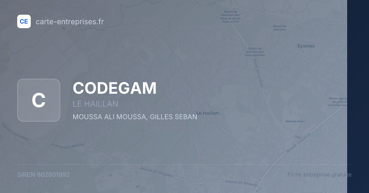 CODEGAM — 902801992 — fiche entreprise