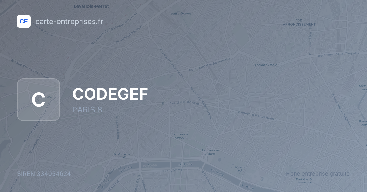 CODEGEF — 334054624 — fiche entreprise
