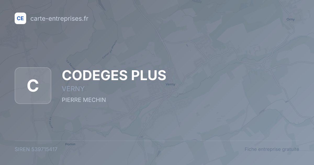 CODEGES PLUS — 539715417 — fiche entreprise