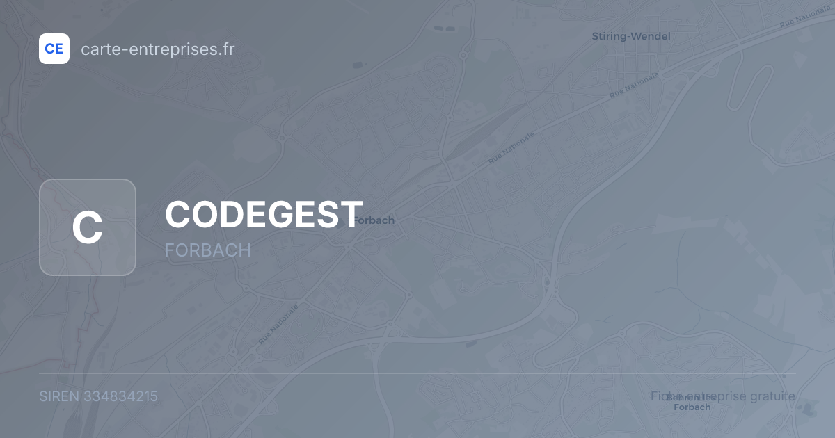 CODEGEST — 334834215 — fiche entreprise
