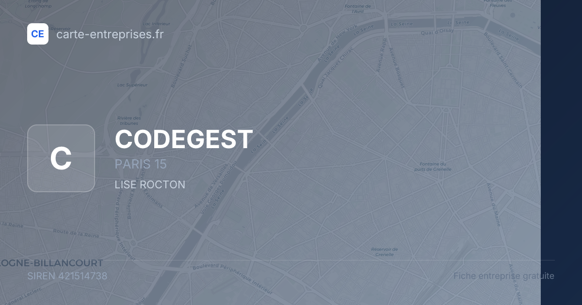 CODEGEST — 421514738 — fiche entreprise