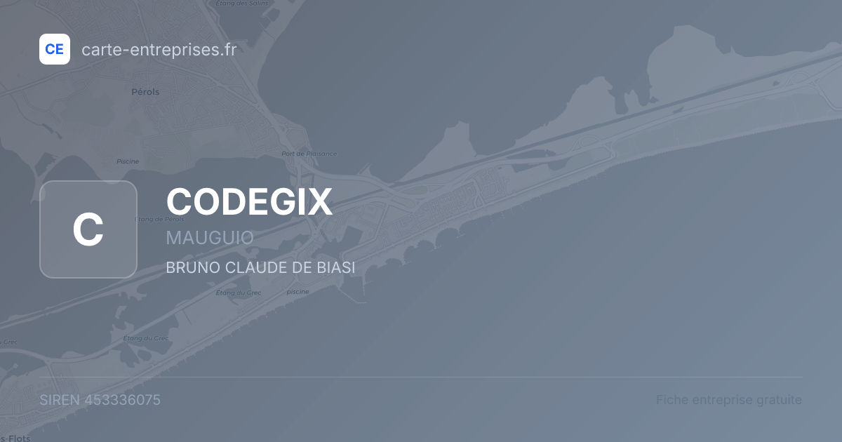 CODEGIX — 453336075 — fiche entreprise