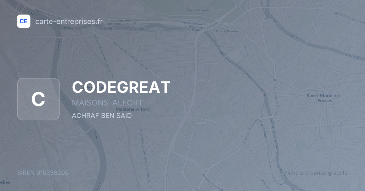 CODEGREAT — 915256200 — fiche entreprise