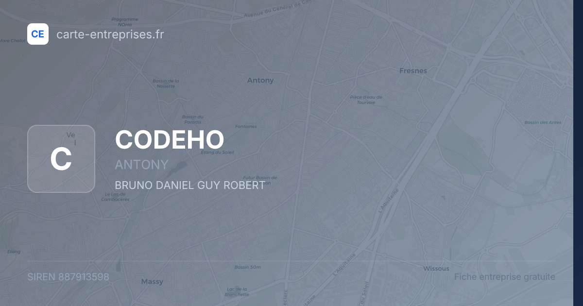 CODEHO — 887913598 — fiche entreprise