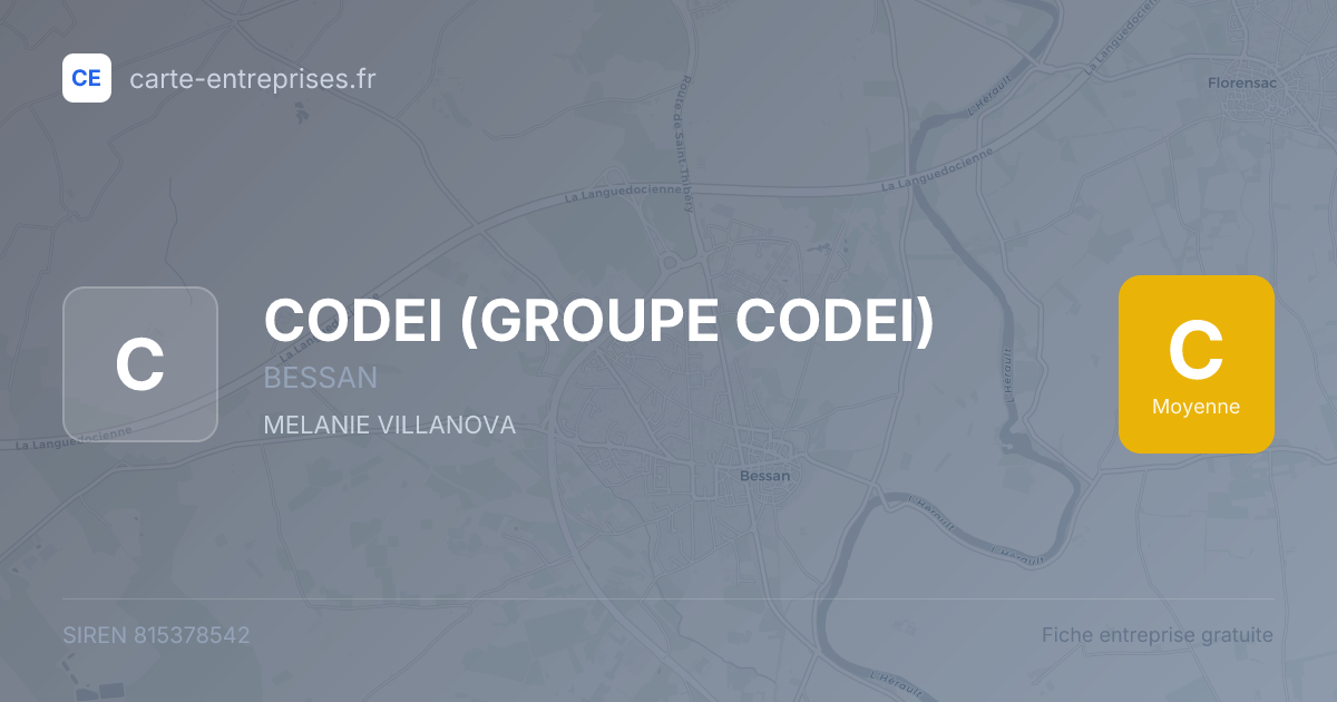 CODEI (GROUPE CODEI) — 815378542 — fiche entreprise
