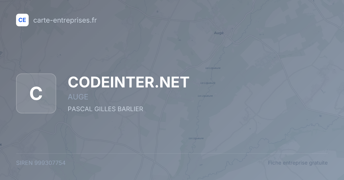 CODEINTER.NET — 999307754 — fiche entreprise
