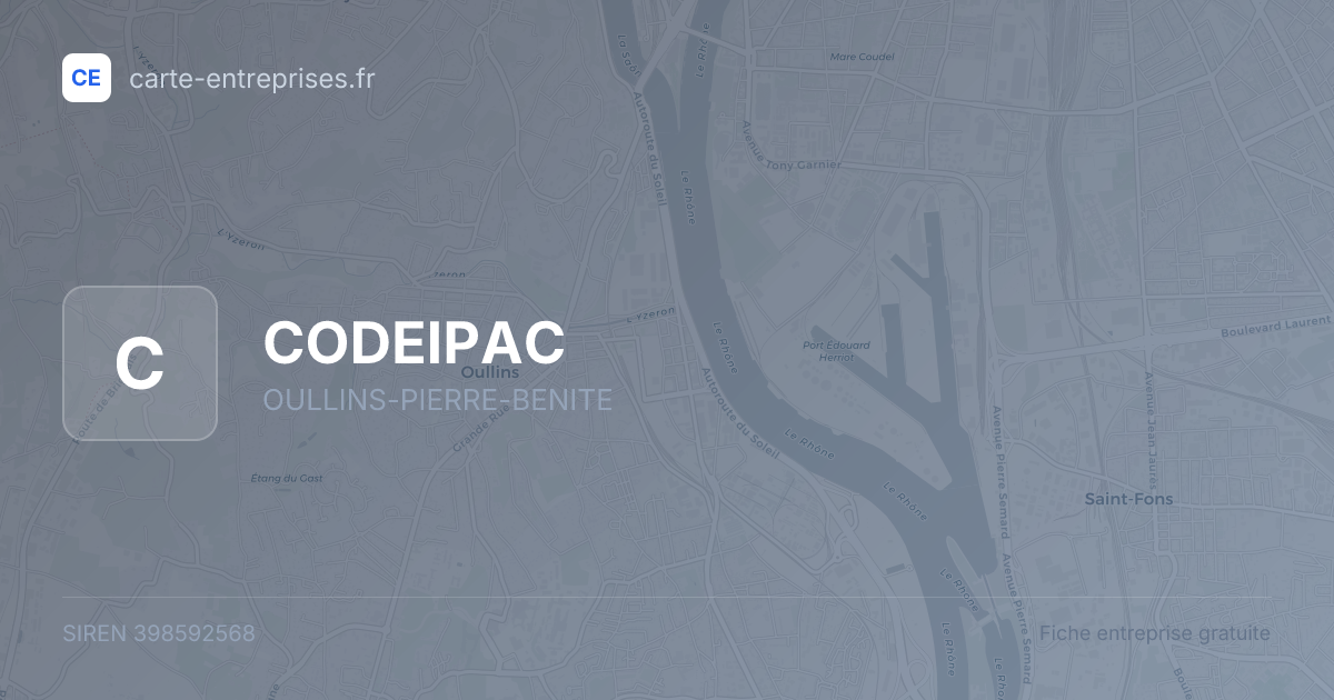 CODEIPAC — 398592568 — fiche entreprise
