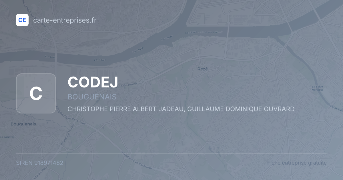 CODEJ — 918971482 — fiche entreprise