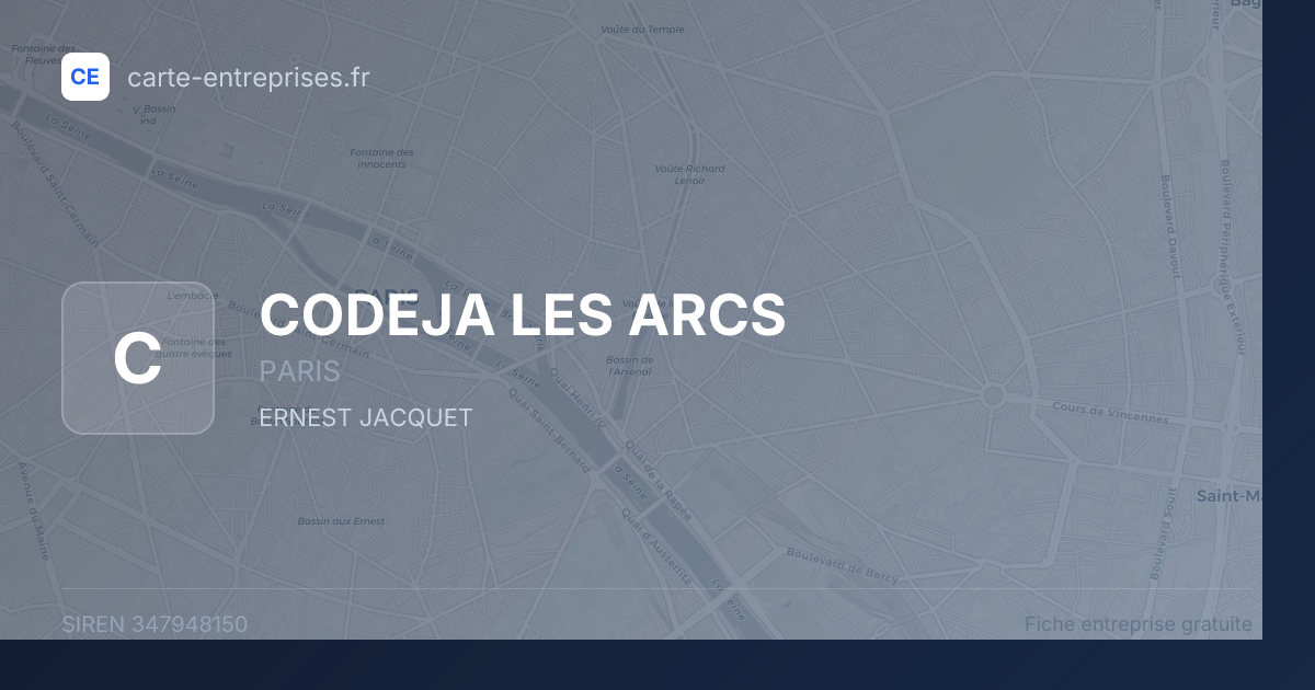 CODEJA LES ARCS — 347948150 — fiche entreprise