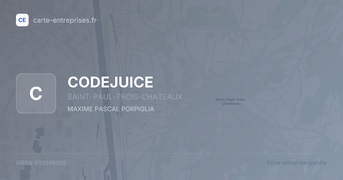 CODEJUICE — 933946659 — fiche entreprise