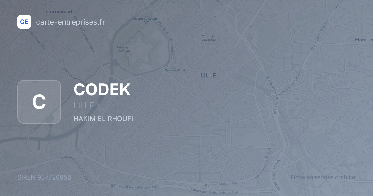 CODEK — 937726958 — fiche entreprise