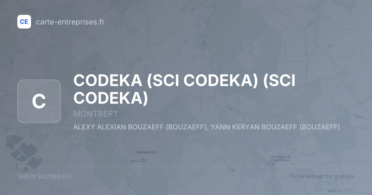 CODEKA (SCI CODEKA) (SCI CODEKA) — 943986083 — fiche entreprise
