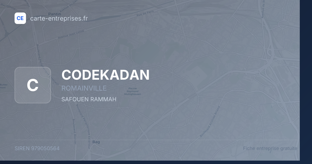 CODEKADAN — 979050564 — fiche entreprise