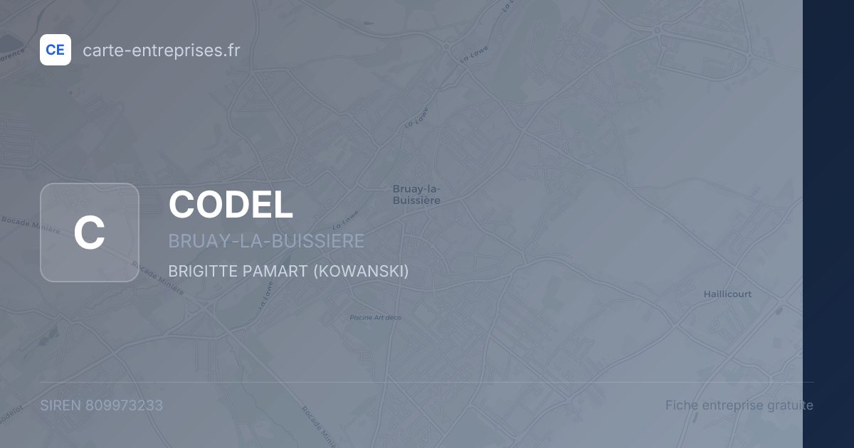 CODEL — 809973233 — fiche entreprise