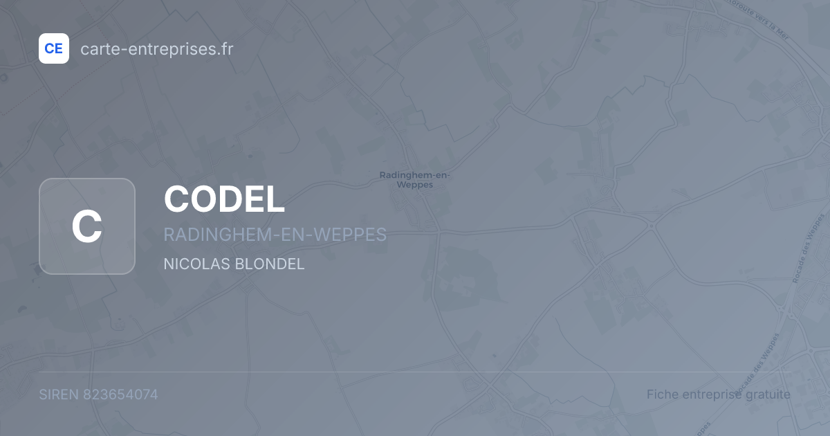 CODEL — 823654074 — fiche entreprise