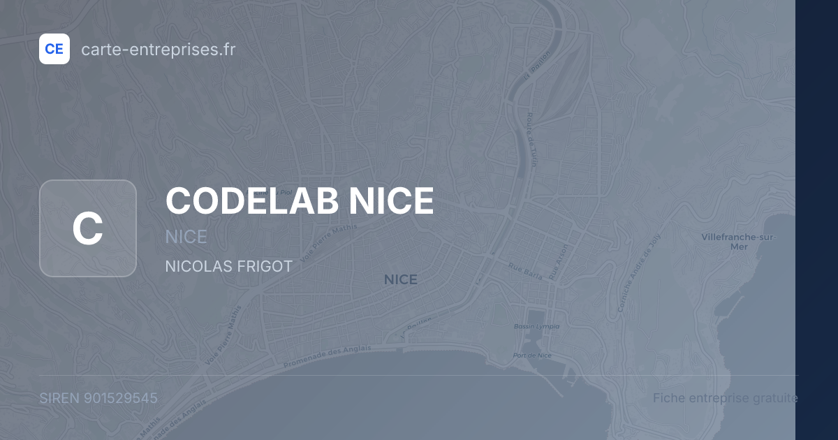 CODELAB NICE — 901529545 — fiche entreprise