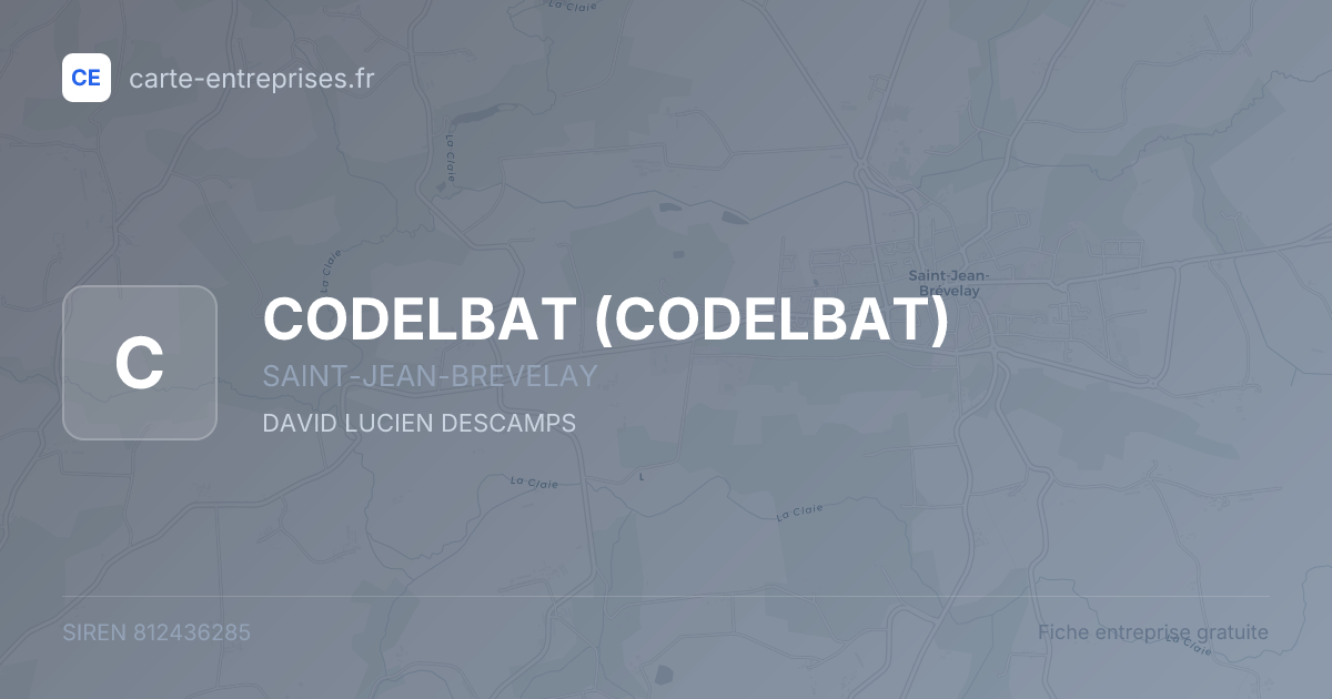 CODELBAT — 812436285 — fiche entreprise