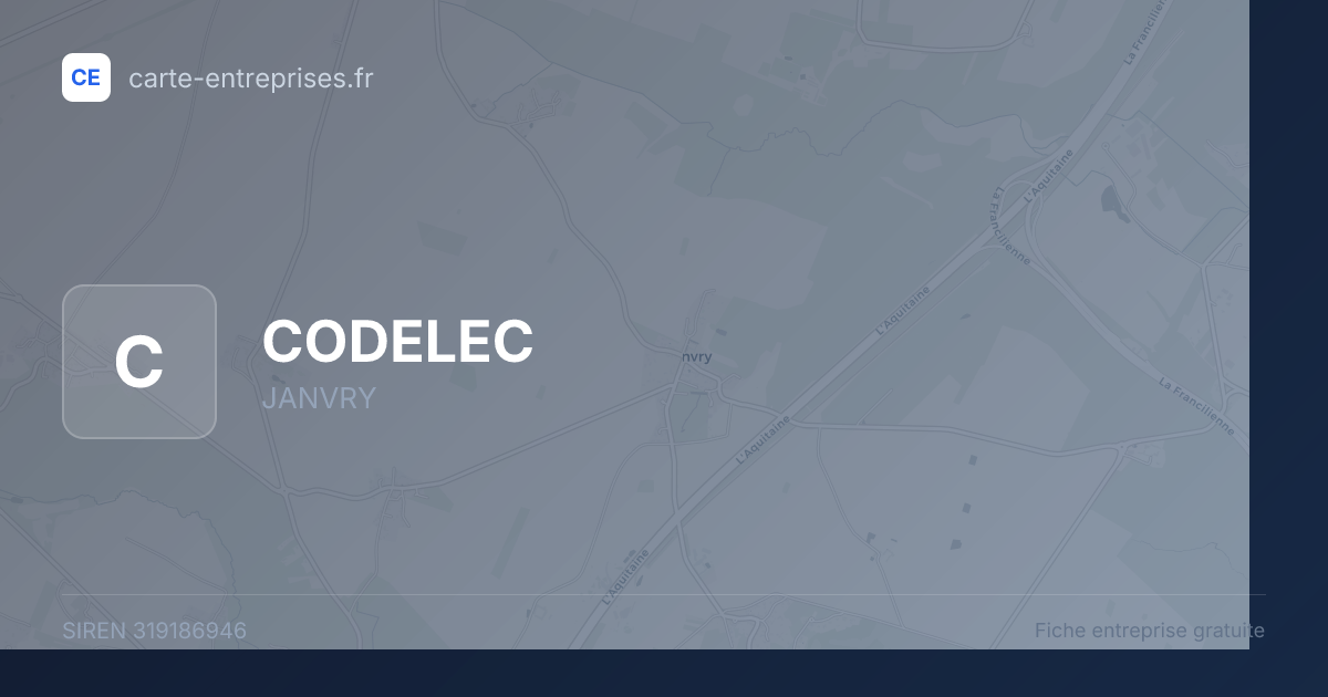 CODELEC — 319186946 — fiche entreprise