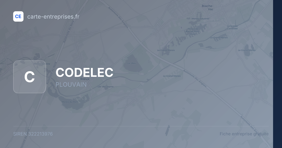 CODELEC — 322213976 — fiche entreprise