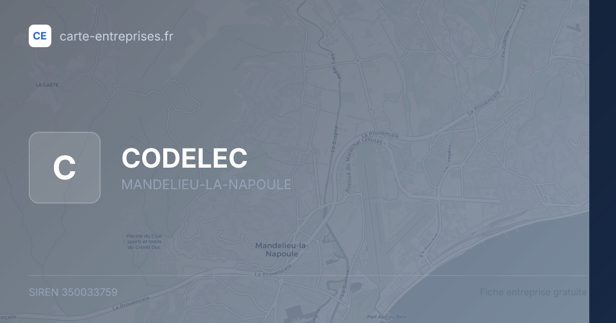 CODELEC — 350033759 — fiche entreprise
