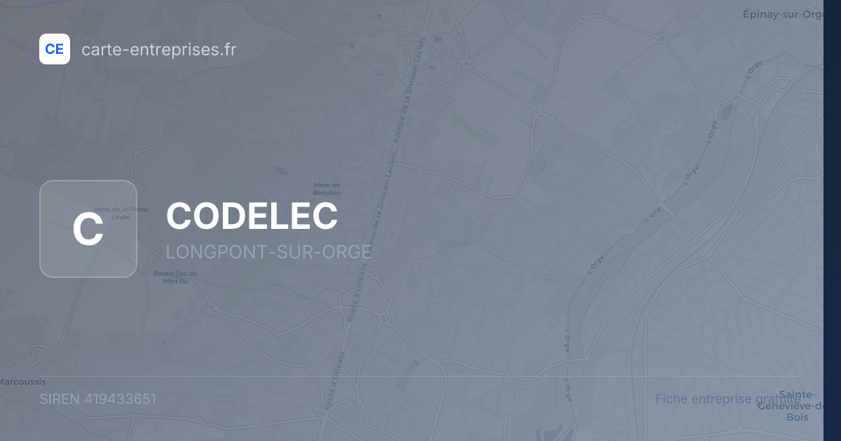 CODELEC — 419433651 — fiche entreprise