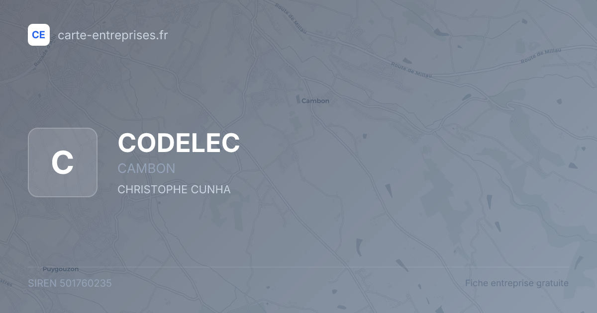 CODELEC — 501760235 — fiche entreprise