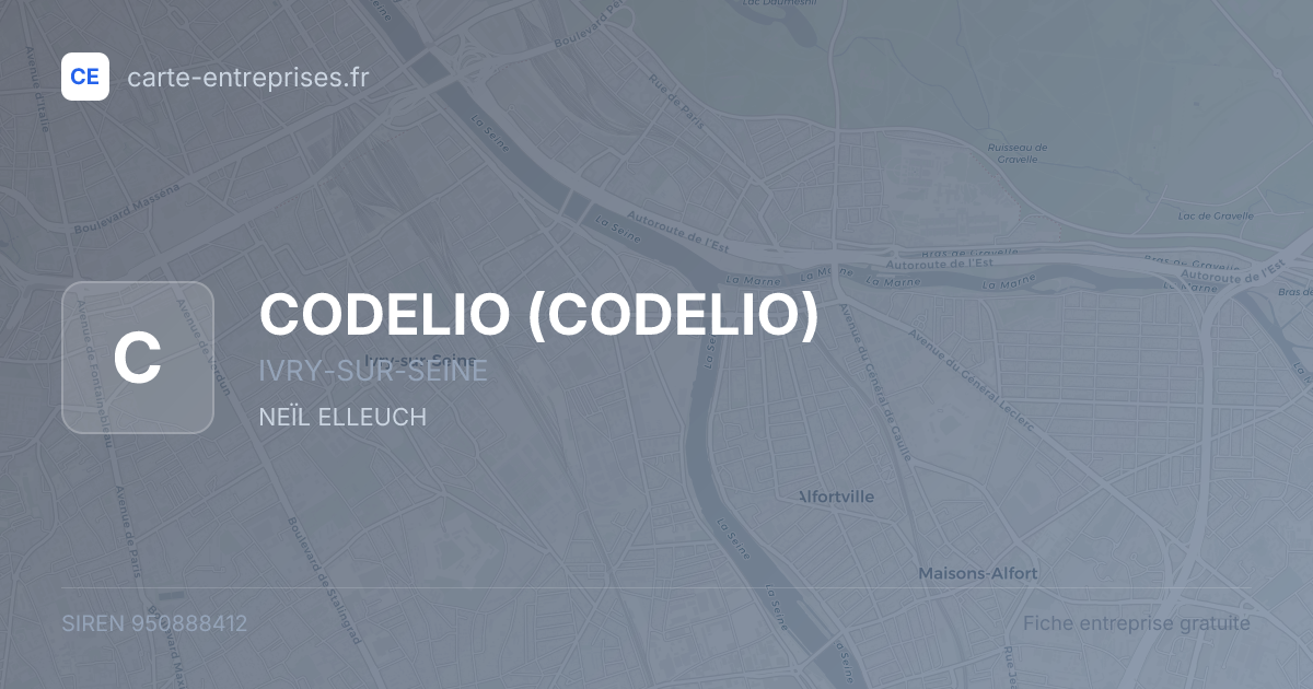 CODELIO — 950888412 — fiche entreprise
