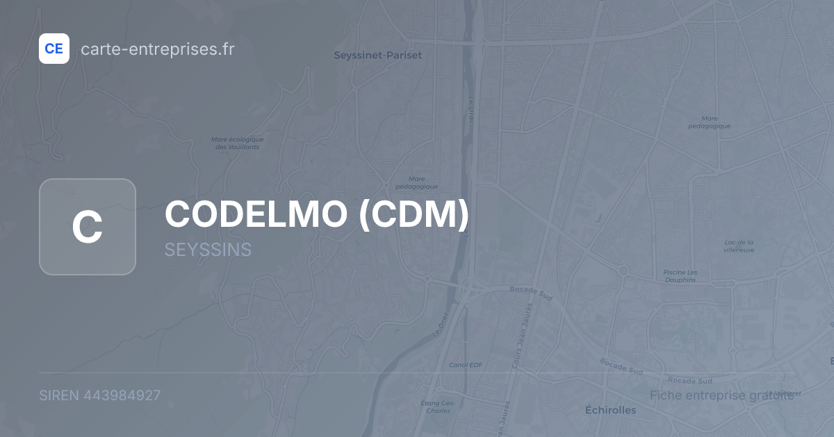 CODELMO (CDM) — 443984927 — fiche entreprise