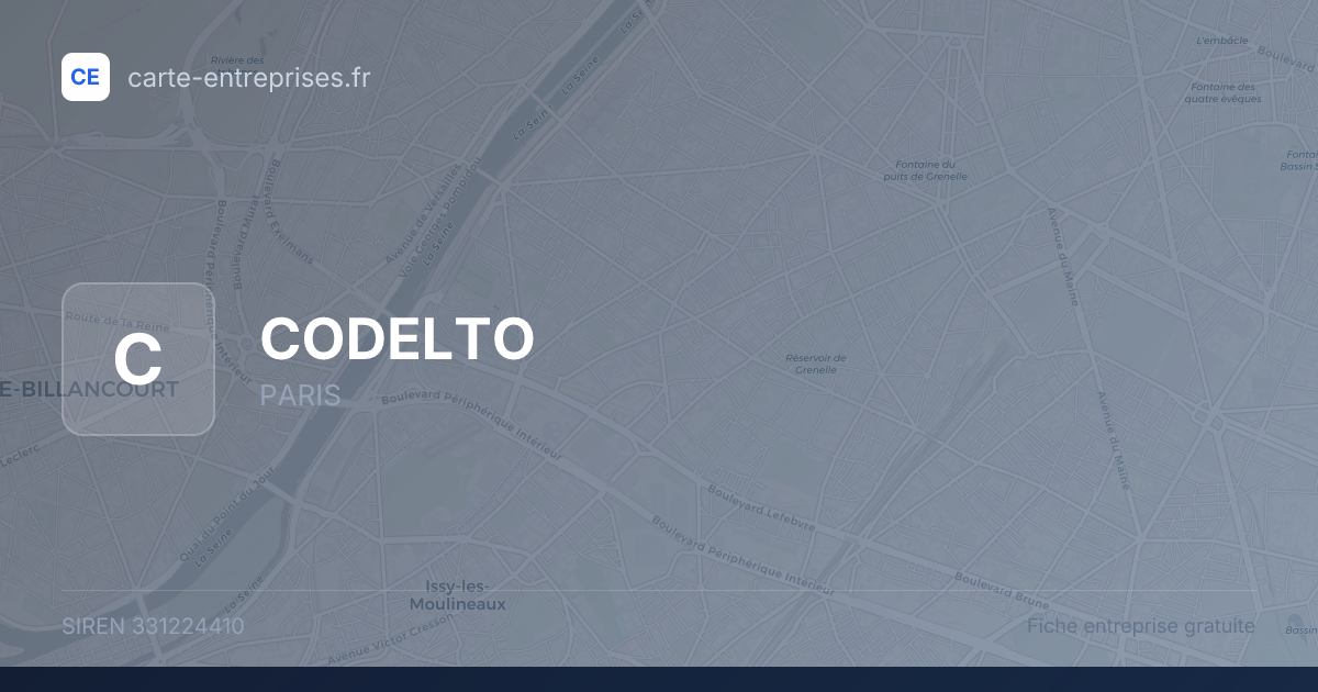 CODELTO — 331224410 — fiche entreprise